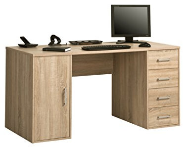 MAJA Möbel Schreib- und Computertisch, Holzdekor, Sonoma-eiche, 150,00 x 67,00 x 75,00 cm, 1974 5525