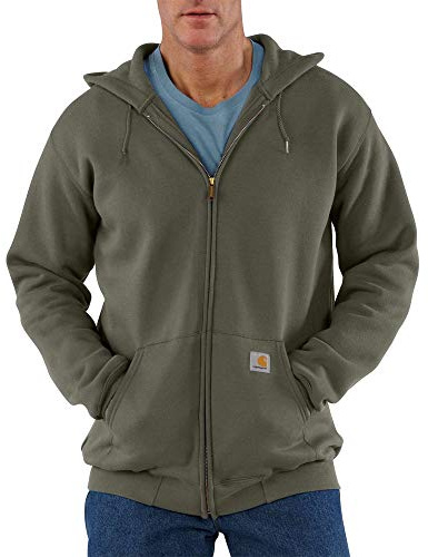 Carhartt Men's Loose Fit Midweight Full-zip (Big & Tall) Hooded Sweatshirt, Moss, 3XL Plus Tall UK