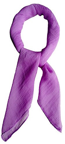 Topmode - Bufanda cuadrada (70 cm, color liso, mujeres/niños), Lila., 70 * 70cm