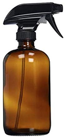Botella vacía de vidrio ámbar – Gran capacidad de 250 ml, contenedor recargable duradero, pulverizador de niebla de gatillo negro, ideal para aceites esenciales, productos de limpieza caseros,