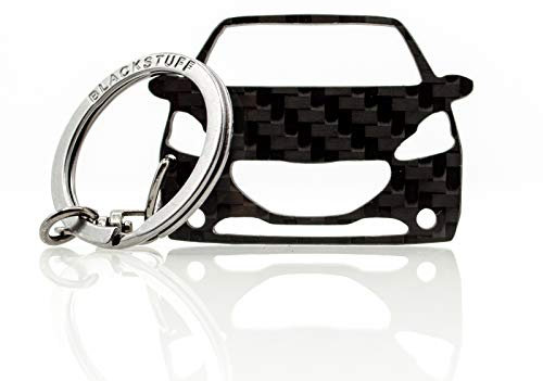 BlackStuff Porte-Clés en Fibre de Carbone Compatible avec 208 2012-2015 Voiture