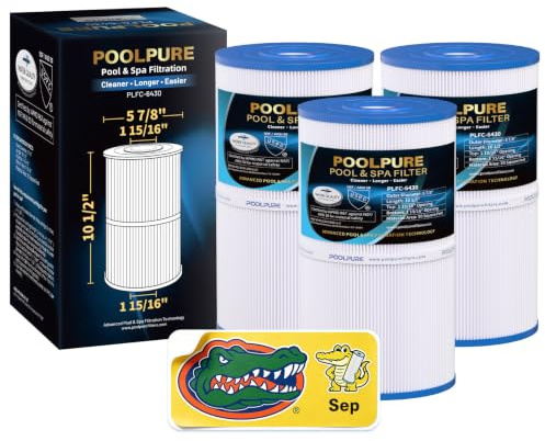 POOLPURE NSF-50 zertifizierter Spa-Filter, Ersatz für Watkins 31489, Pleatco PWK30, Unicel C-6430, Filbur FC-3915, P/N0969601, 71825, 73178, 73250, 75401, 30 m² FT Hot Spring Spa Filter, 3 Stück