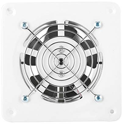 Nikou Bathroom Extractor Fan, 25W 220V Wall Mounted Kitchen Ventilation Fan, 4 Inch Exhaust Fan Low Noise for Home Bathroom Kitchen Garage Air Vent Ventilation (White)