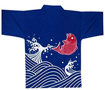 lachineuse – Chándal de Cocina japonés – Talla L – Diseño de Carpe Koi