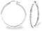 s.Oliver Creolen 925 Sterling Silber Damen Ohrschmuck, mit Zirkonia synth., 3,3 cm, Silber, Kommt in Schmuck Geschenk Box, 2026067