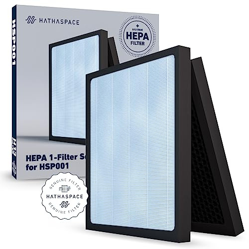 HATHASPACE Air Purifier HEPA Filter Replacement - Certified Filters for HSP001 Smart Purifiers - Easy to Install, Improved Air Quality - H13 True HEPA, 1 Set