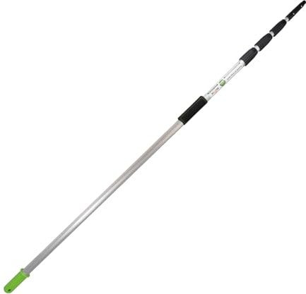 Axis Line | Profi Teleskopstange 16 Meter | 5 Stangen wählbar 8/10 / 12/14 / 16 Meter | Profi Edition mit Gleitstein + Grip Protector | Reinigen von Glas Fenster Terassendach Solar (16 M)