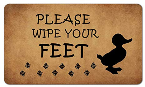 Nobranded Welcome mat(29.5 x 17.7) Non-Slip mat Funny mat Personalized Home Decor mats for in Door Kitchen Entrance Rugs and Mats (Please Wipe Your feet)