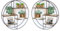 INTIMO COLLECTION 2er Pack Schwarzes Industrial Wandregal aus Holz und Metall - Edles, rundes Regal für die Wand für Bücher, Deko, Küche und Badezimmer - 55 x 11 cm Hängeregal - Schweberegal
