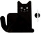 Balvi Pizarra Nevera magnética Meow Color Negro Soporte de Planificación Ideal para recordatorios, li