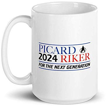 Star Trek: The Next Generation Picard & Riker 2024 Weiße Tasse – 425 ml
