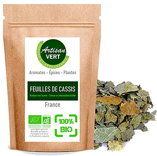 Feuilles de Cassis, pour Infusion, Tisane, *1 sachet 100G* - Artisan du Vert, 100% naturelle,végétale