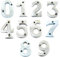House Door Numerals Numbers from 0 to 9 in Satin Chrome Finish (8)