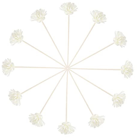 YARNOW 12st Chrysantheme Aroma Rattan Reed-diffusor Für Ätherische Öle Diffusor Minen Stick Hause Diffusor Stick Aromatherapie Sticks Hölzern Ätherisches Öl Weiß Blumen