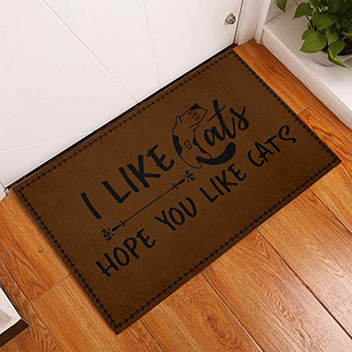Door Mats Indoor I Hope You Like Cats Doormat House Warming Gifts New Home Decor
