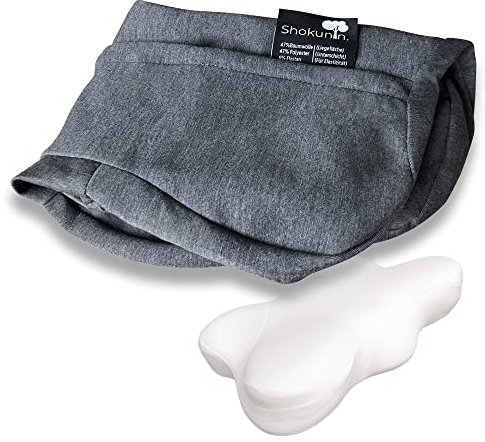 Shokunin. Kissenbezug für das orthopädische Nackenstützkissen (Baumwolle, Dunkelgrau)