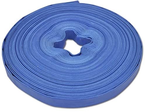 vidaXL Tubo Piatto Pompaggio Tubo Irrigazione Riflusso Antincendio 100 m 1 PVC Blu