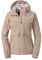 Schöffel Damen Jacket Lausanne L, Funktionsjacke mit Kapuze, wasserdichte Übergangsjacke mit Pack-Away-Tasche, humus, 34