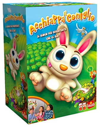 Goliath Acchiappa il Coniglio, Gioco da Tavolo per Bambini e Bambine dai 4 Anni in su, Gioco d'Azione con Coniglio e Carote, Stimola i Riflessi, Gioco per Regalo