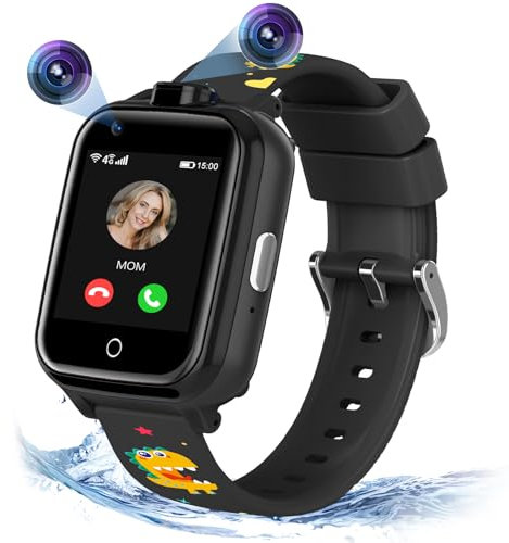 jianyana 4G Kinder Smartwatch mit GPS und Telefon, Kinder Smartwatch mit SOS, Wecker, Musik-Player, Kamera, Spiele, Kids Smart Watch für 3-14 Jahre Jungen Mädchen Geburtstagsgeschenke