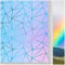 Beautysaid Stained Glass Window Film Frosted Glass Film Windows Privacy Film Opaque Rainbow Window Films Iridescent Self-adhesive Colourful Anti UV Frosted Window Film For Rental Bathroom 60 * 200cm