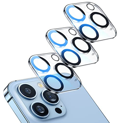 Giftorld [3 Pack Camera Lens Protector for iPhone 13 Pro/13 Pro Max,9H Tempered Glass,Anti-Scratch,Case Friendly,Night Circle,No-Bubble HD Clarity,Full Cover