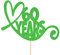 Personalised Wedding Anniversary Glitter Cake Topper - Green Custom Colour Any Year/Age Love Heart Couple Celebration and Sprinkles - Decorations - Personalised Toppers for Cakes by Cakeshop