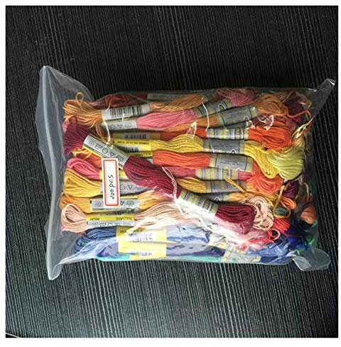 LATEAU Stickgarn,Embroidery Floss Farbe doppelt merklerisierte Baumwollstickerei Floss Kreuzstich 6 Stränge festfarben (Color : 100 PCS)
