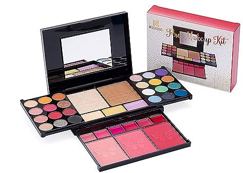 RoseFlower 38 colori Palette Ombretti Tavolozze Trucco Ombretto Multicolore Tavolozza Trucco Tavolozza Occhi Professionale Set Multifunzionale per Viaggi, Palcoscenico, Matrimonio