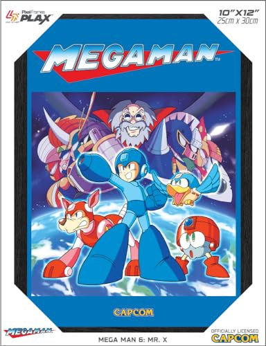 Level Up Labs Pixel Frames PLAX: Mega Man 6: Mr. X, 3D-gerahmtes Linsenraster-Poster, 25,4 x 30,5 cm