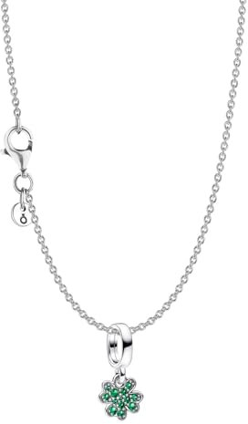 PANDORA Damen-Halskette Vierblättriges Kleeblatt Silber Set 15814