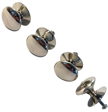 Thorness Cherema Nickel Knob | Set of 4 Door knobs | Nickel Cupboard knobs | Cabinet Hardware | Antique Nickel Cupboard Handles | Cupboard Door Handles | 30mm