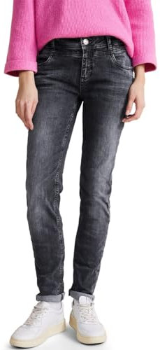 Street One Damen A378402 Jeans im Casual Fit, Authentic Grey Wash, 26W / 30L