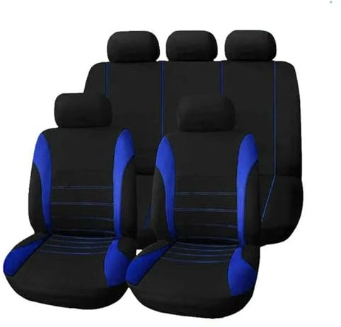 Autositz Sitzbezüge Sitzbezug Für Vw Für Golf 4 5 Für Polo 6r 9n Autositzbezug Bezüge Für Fahrzeugsitz Autositzbezug Sets Sitzbezüge Set (Farbe : 9pcs-R-Blue)