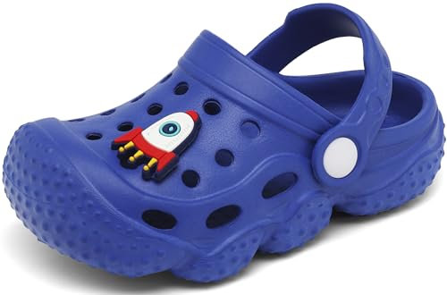 INMINPIN Unisex Niños Zuecos Niño Niña Bebé Sandalias de Playa y Piscina Antideslizante Ligeras Verano Zapatillas Zapatos de Jardín,Azul,23 EU= Fabricante 24