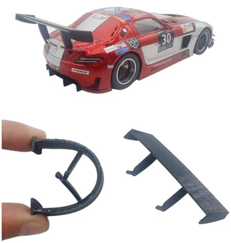 blackslot Flexibler Spoiler, Carrera Zubehör für 124 Mercedes-Benz SLS AMG GT3, Carrera Bahn Zubehör, Tuning Kleinteil Ersatzteil