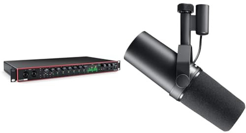 Focusrite Scarlett 18i20 3. Gen USB-Audio-Interface für Aufnahmen & Shure SM7B Dynamisches Gesangsmikrofon für Rundfunk
