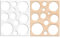 INFUNLY 12-in-1 Circle Inlay Template 12X10 inches Router and Decorative Templates for Woodworking Clear Acrylic Decorative Stencil Templates Router Jig Templates Decorative Templates