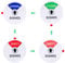 LUBOXIN Dishwasher Magnet Clean Dirty Sign Acrylic Sign with Running, Dirty, Empty, Clean Options, Universal Indicator with Double-Sided Glue (10cm)