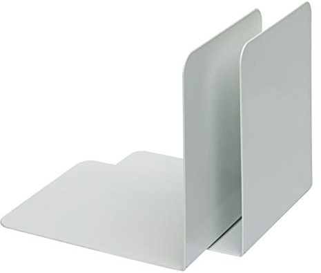 Papiertiger Buchstützen aus pulverbeschichtetem Metall (Weiß, 5 Paar | 125 x 140 x 140)