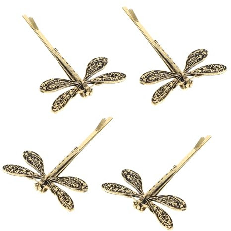 Gogogmee 4 Stück Libellen-Clip Haarschmuck Haar Vintage Haarspange Vintage Libelle Haarnadel Haaraufsätze Clips für Haarrollen Dekorative Haarspange Haarspangen für Mädchen
