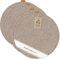 Miqio Design Filz Sitzkissen XL Rund mit Antirutschnoppen | 40cm | 4er-Set | Indoor und Outdoor | Nachhaltig aus recycelten PET Flaschen | Waschbare Stuhlkissen rutschfest | beige