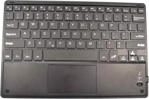 theoutlettablet® Clavier Bluetooth (sans fil) compatible avec tablette Oukitel RT5 RT6 RT7 RT8 RT9 OKT3 OT5 OT6 OT8 OT5s OT11 avec lettre Ñ en espagnol et pavé tactile