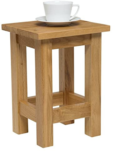 Beistelltisch Eiche massiv klein schmal Massivholz Beistelltisch für Kaffee/Lampe/Konsolenständer