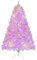 LIFEZEAL Albero di Natale con Luci Incorporate, 185cm, Rosa, Albero di Natale, con 350 Luci a LED, 8 Modalità di Illuminazione, 808 Rami Folti, in PVC, Apri da Solo, Base in Metallo, Christmas Tree
