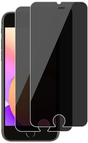 2 Stück Schutzfolie für Panzerglas für iPhone SE 2020/8/7/6/6s Sichtschutzfolie, 0.33mm 9H Panzerfolie Fingerabdruck Hochempfindliche iPhone SE Sichtschutz Displayschutz, HD iPhone 8 Blickschutzfolie