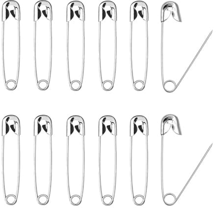 10 pcs Child Safety Pin Colorful Craft Sewing Nappy Pins Safety Pins Hold Locking Baby Dress Cloth Nappy Best Sewing Accessories Plastic Head,Sewing Clips,Safety Pins for Diaper Clothes Dress Craft Ho