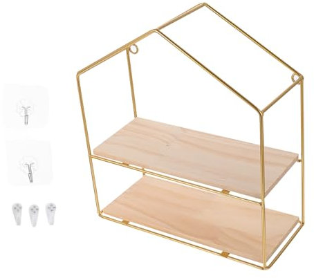 ABOOFAN 1 Satz Display-rack Montiert Plattenorganisator Für Schrank Organizer Bildleiste Fingerhut Eckregal Weinregal Veranstalter Halterung Gewelltes Kuriosität Golden Eisen
