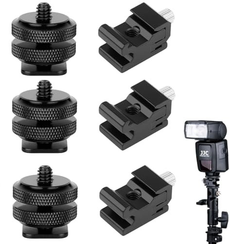 3 Set Blitzschuh Adapter, Blitzschuh Adapter Mit 1/4’’ Schraubenloch, Blitzschuhadapter, 1/4 Schraube Blitzschuh, Blitzschuh 1/4 Adapter, 1/4 Gewinde Blitzschuhadapter, Adapterschraube Blitzschuh