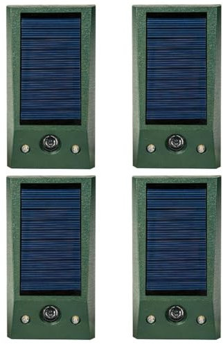 funfunfly 4X Solar Katzenschreck für Garten, Tiervertreiber Nachtaktiv Marderschreck Effektive Wasserdicht Tierabwehr mit Rotem LED-Licht Waschbär Abwehr wie Waschbären Rehe Füchse Wildschweine